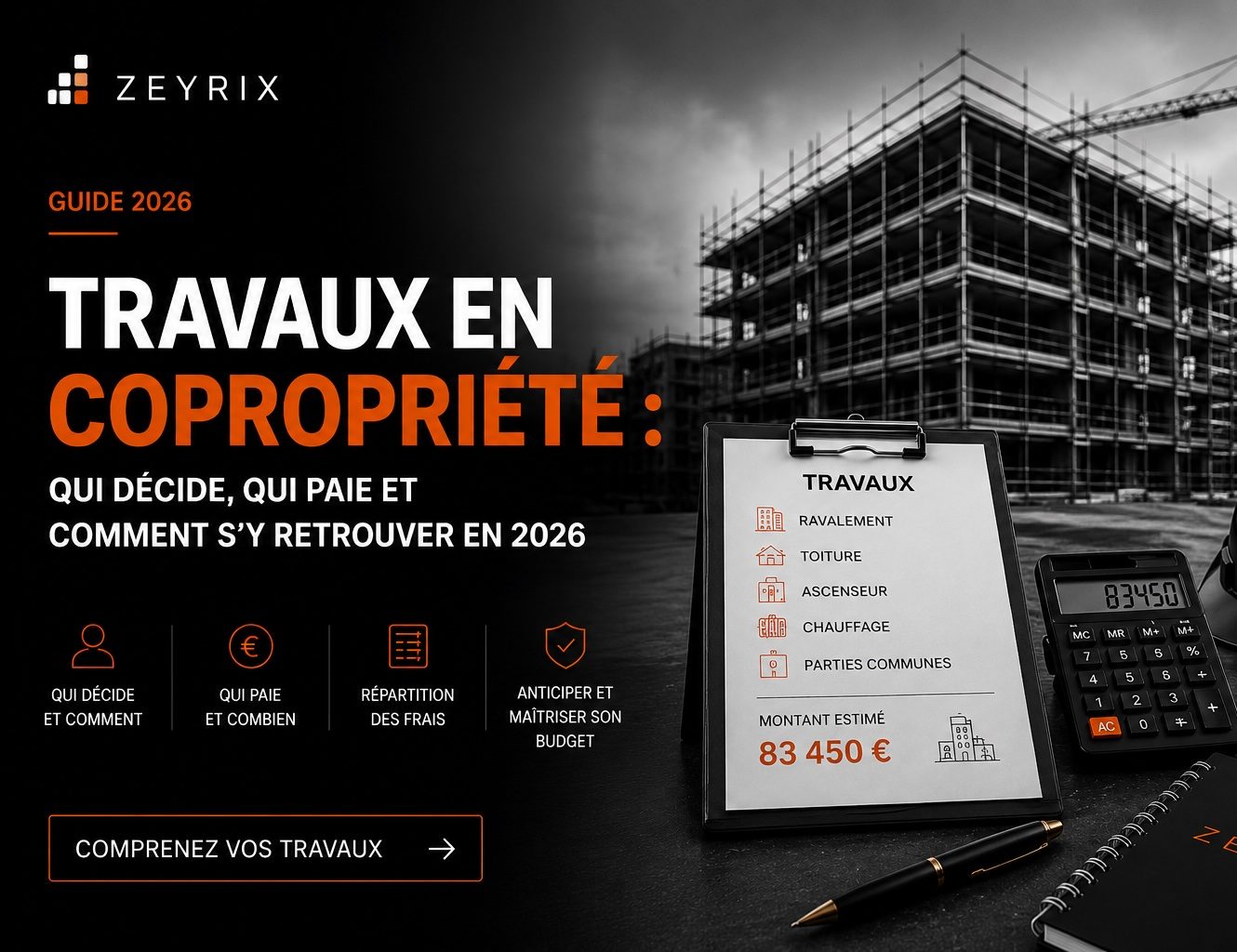travaux copropriété quote-part répartition tantièmes calcul gratuit